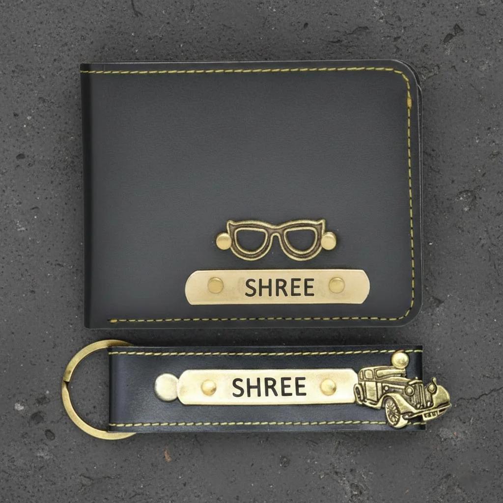 Custom Name Charm Wallet for Men Stylish Leather Wallet