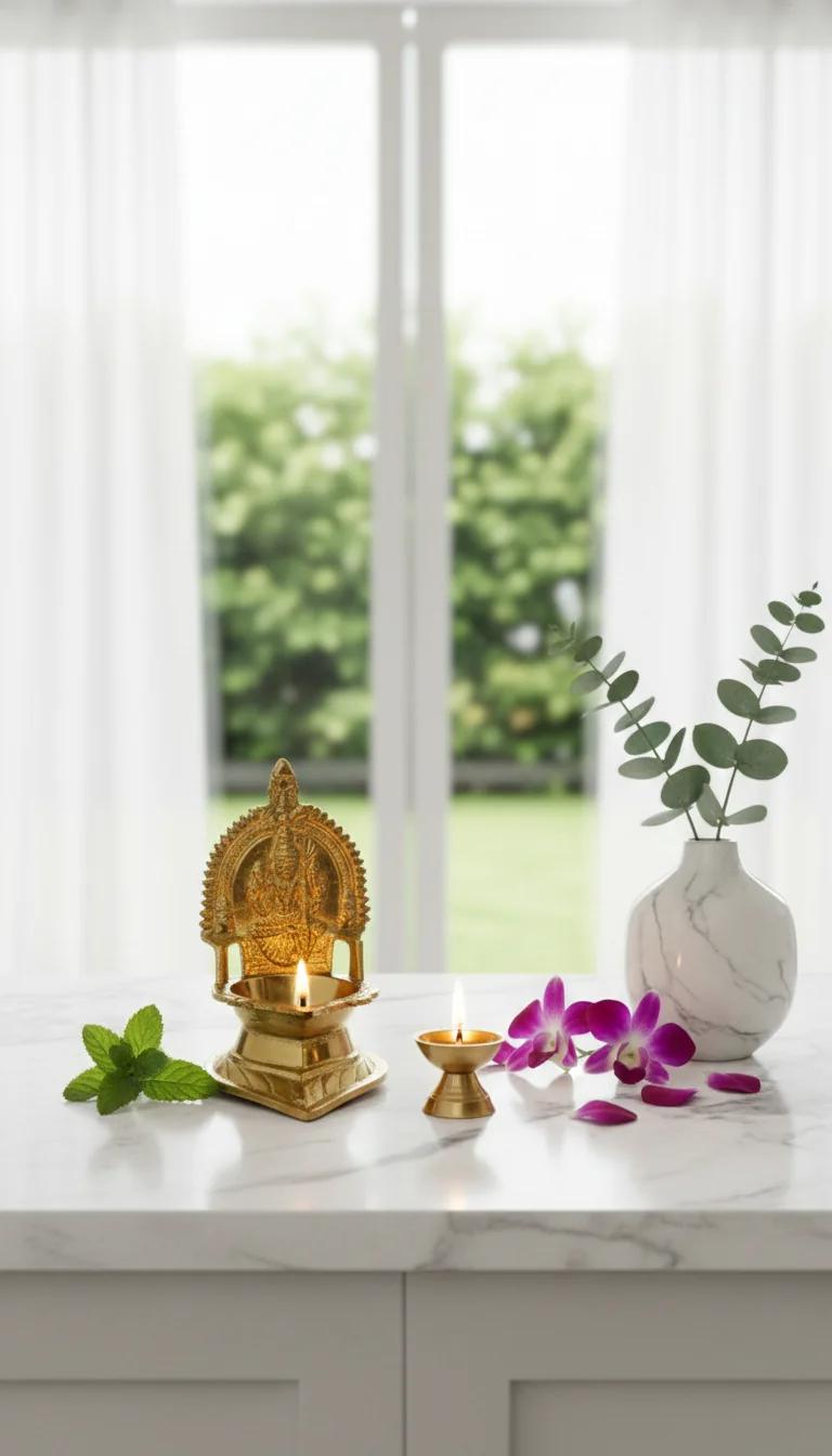 VPH Gift Store Elegant Kamashi Diya Size 3 for Religious Rituals & Pooja