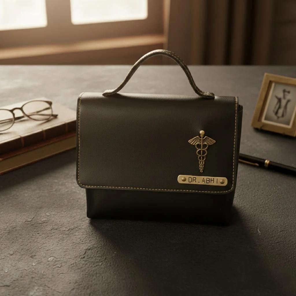 Custom Name Black Sling Bag for Women Everyday Essential