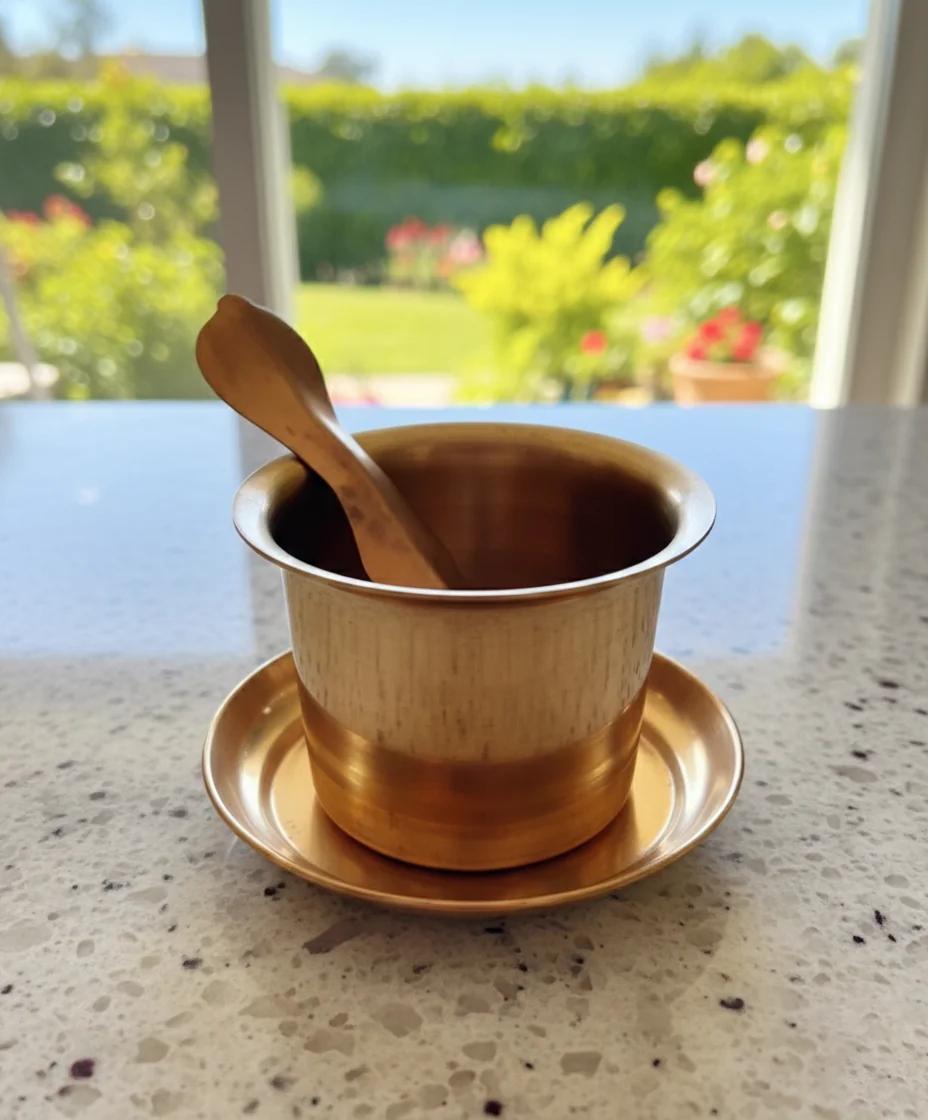 VPH Gift Store Premium Panchapathra Set for Pooja Offerings & Rituals