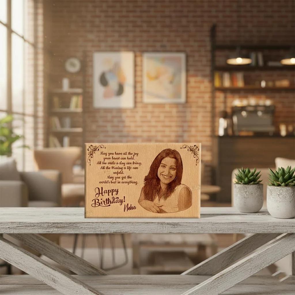 Wooden Photo Plaque Personalized Goodbye Gift