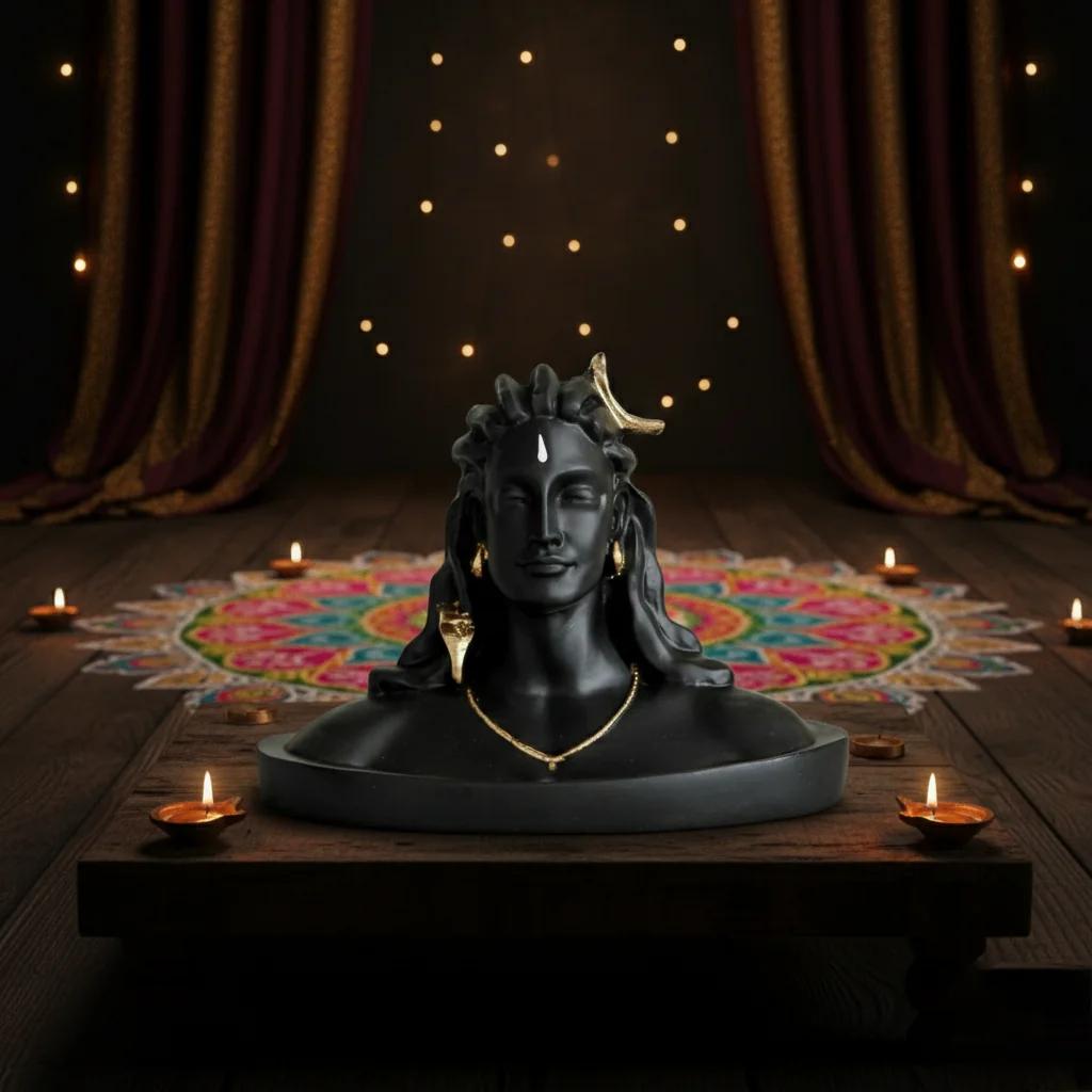 VPH Gift Store Adiyogi Small Statue for Home Decor & Meditation Rituals