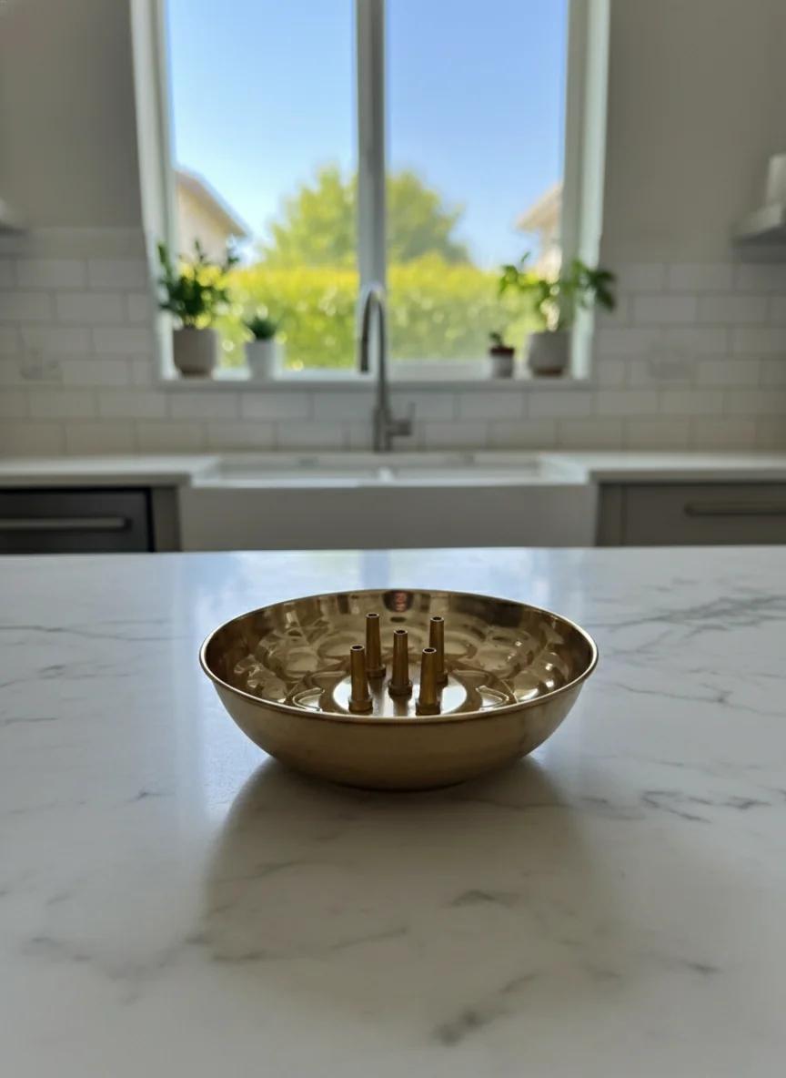 VPH Gift Store Traditional Brass Agarbathi Plate for Spiritual Pooja & Rituals