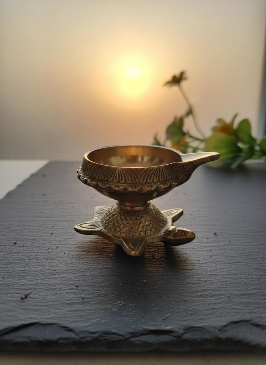 VPH Gift Store Premium Kurma Kubera Deepam for Spiritual Lighting & Pooja