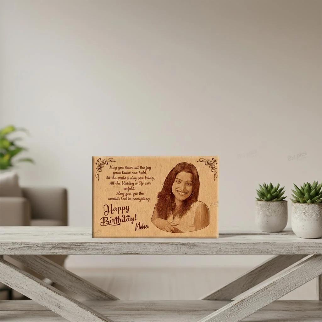 Wooden Memory Plaque Personalized Office Farewell