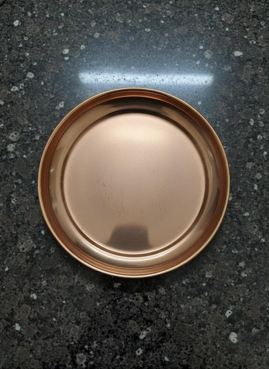 VPH Gift Store Premium Brass Plate 8 CM for Spiritual Lighting & Rituals