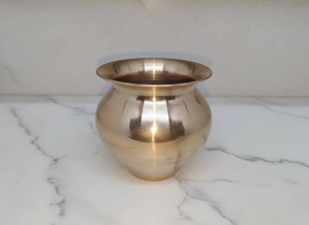 VPH Gift Store Elegant Copper Kalasam Small for Spiritual Lighting & Temple Use