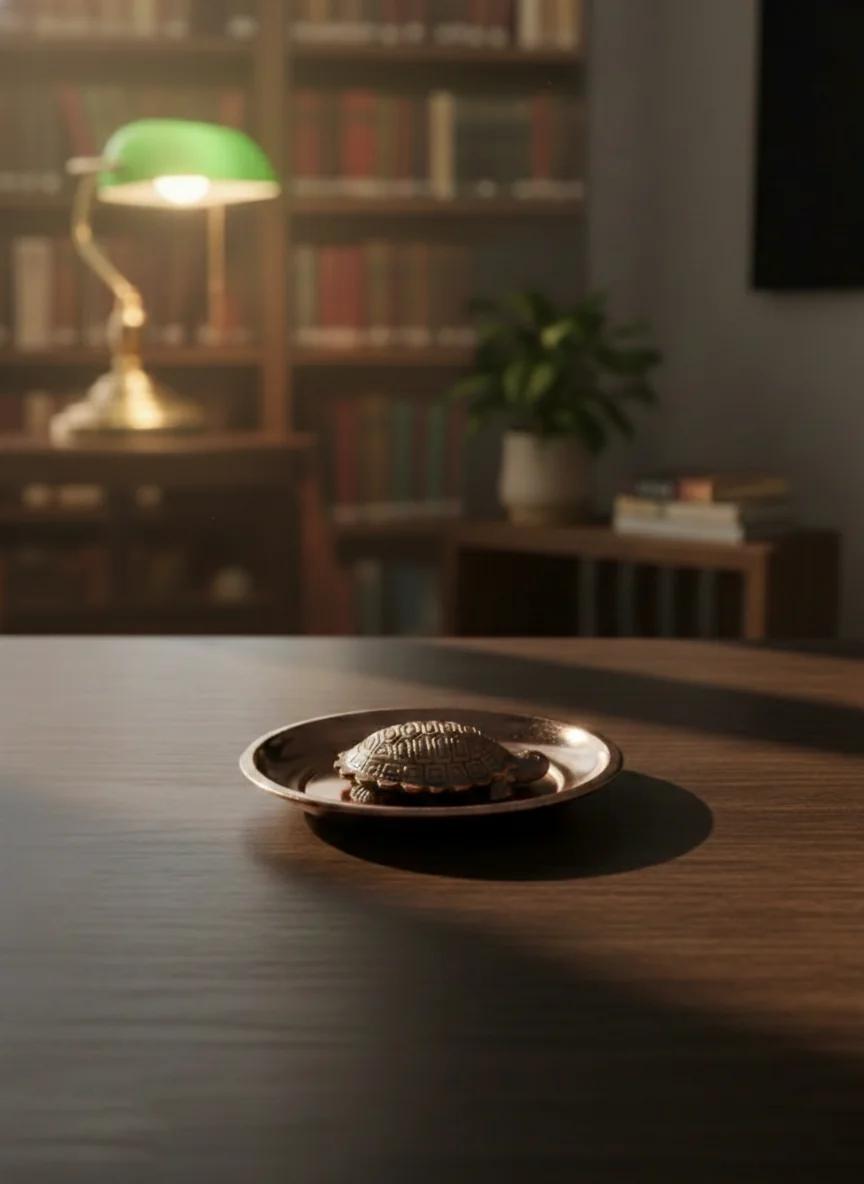 VPH Gift Store Elegant Copper Tortoise for Spiritual Prosperity & Temple Decor