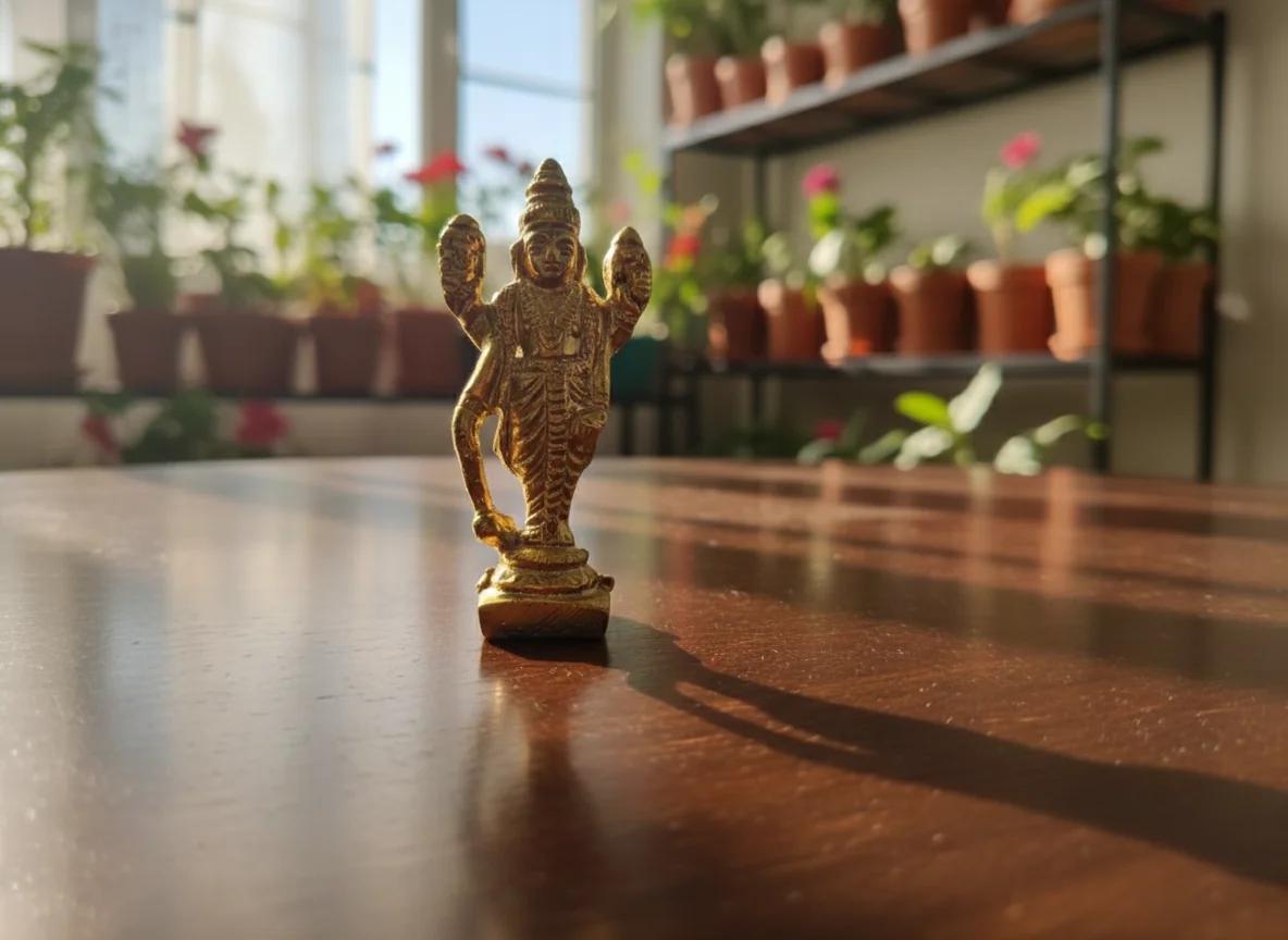 VPH Gift Store Elegant Brass Satyanarayana Swamy Idol for Spiritual & Temple Use