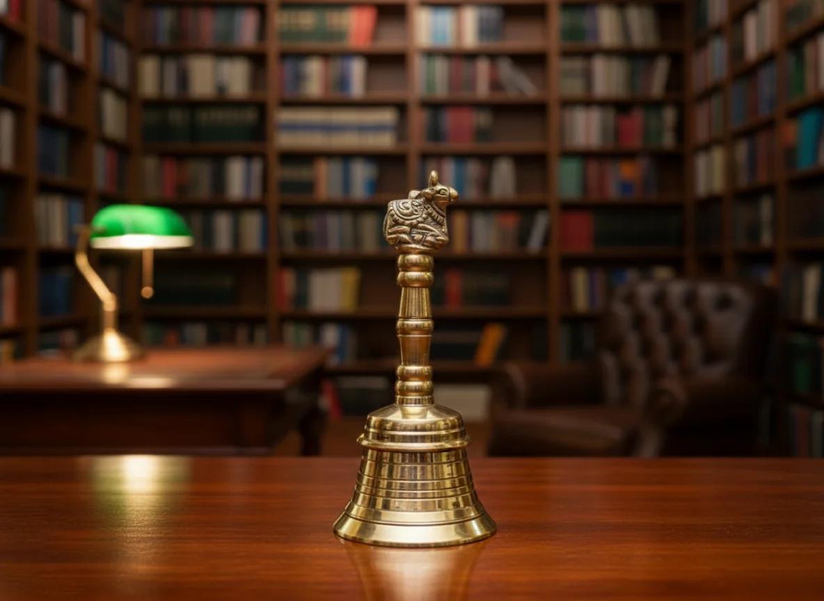 VPH Gift Store Elegant Brass Bell Chidambaram 5 Inches for Temple & Spiritual Lighting