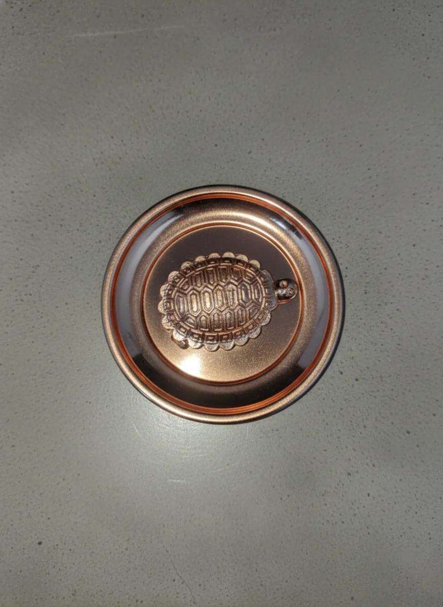 VPH Gift Store Elegant Copper Plate 12 CM for Pooja Offerings & Religious Ceremonies