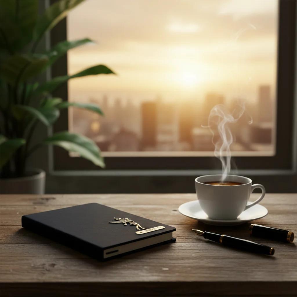 Zpics Premium Blue Personalised Name and Charm Leather Diary for Diwali Gifting