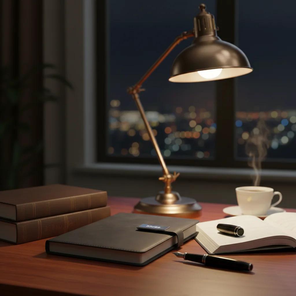 Zpics Premium Brown Personalised Diary with Metal Name Plate for Daily Use