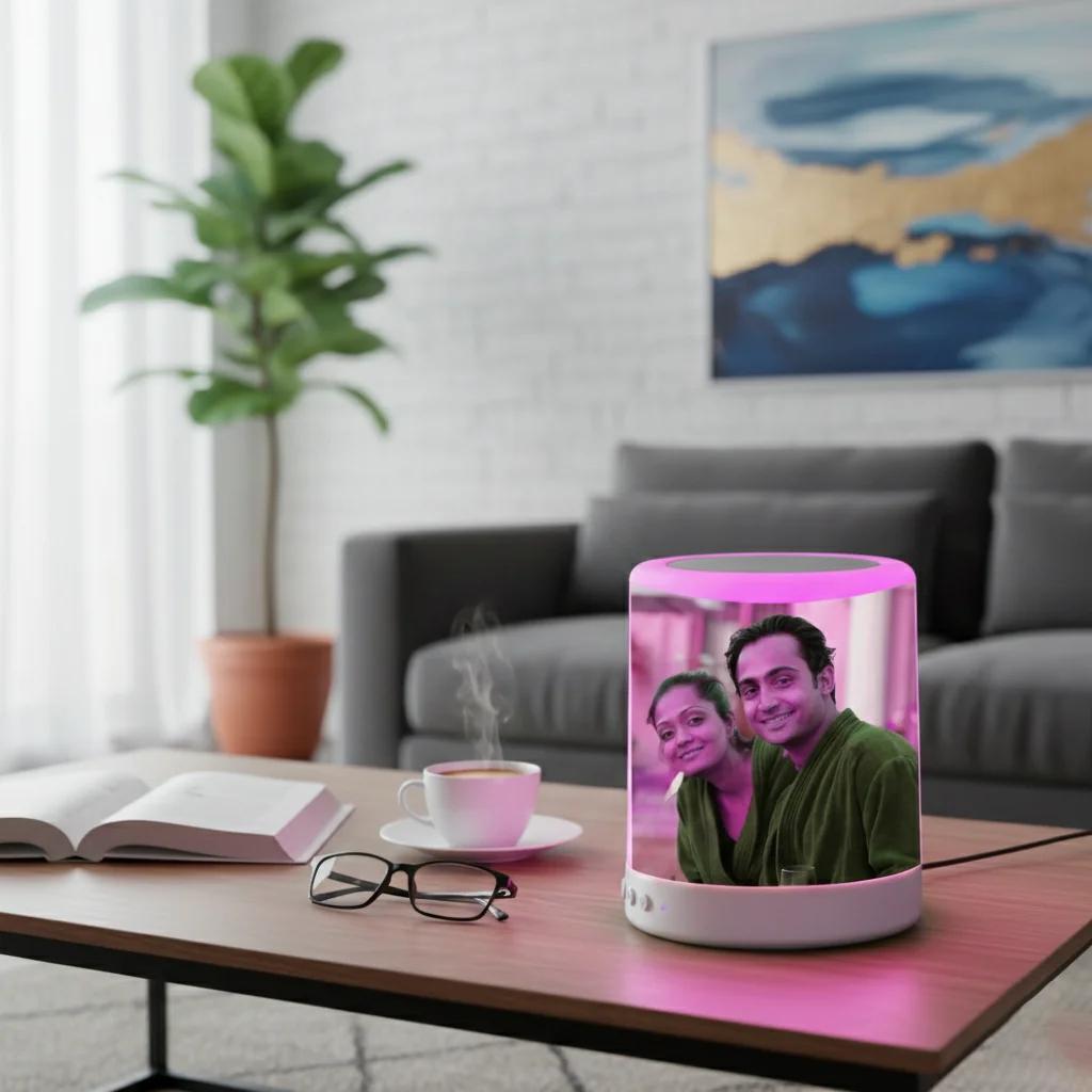 Zpics Custom Picture LED Touch Speaker Birthday Gift