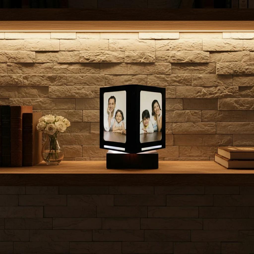 Zpics Custom LED Photo Lamp for Couples with Multi Photo Display