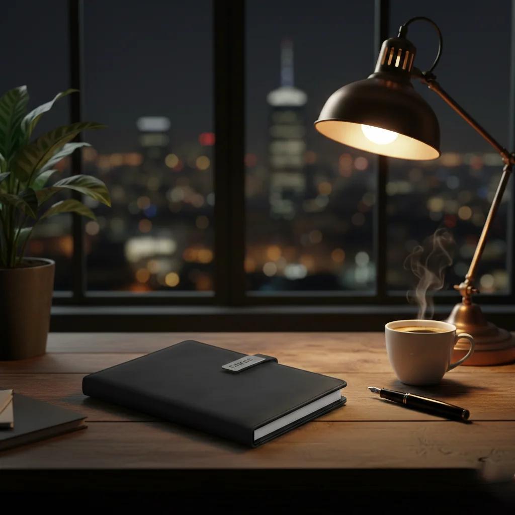 MH Decors Grey Personalised Diary with Metal Name Plate for Daily Use