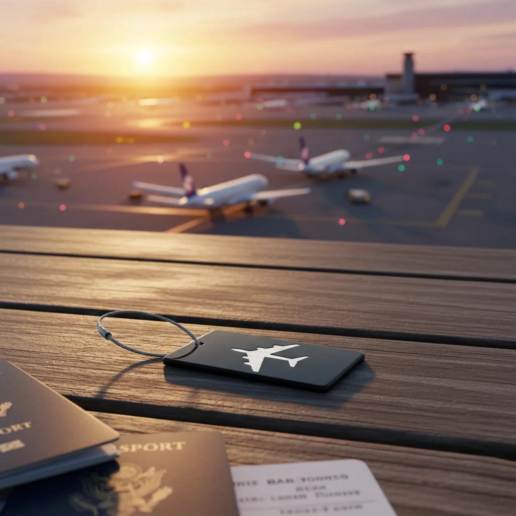 MH Decors Metal Bag Tag with Personalised Travel the World Quote