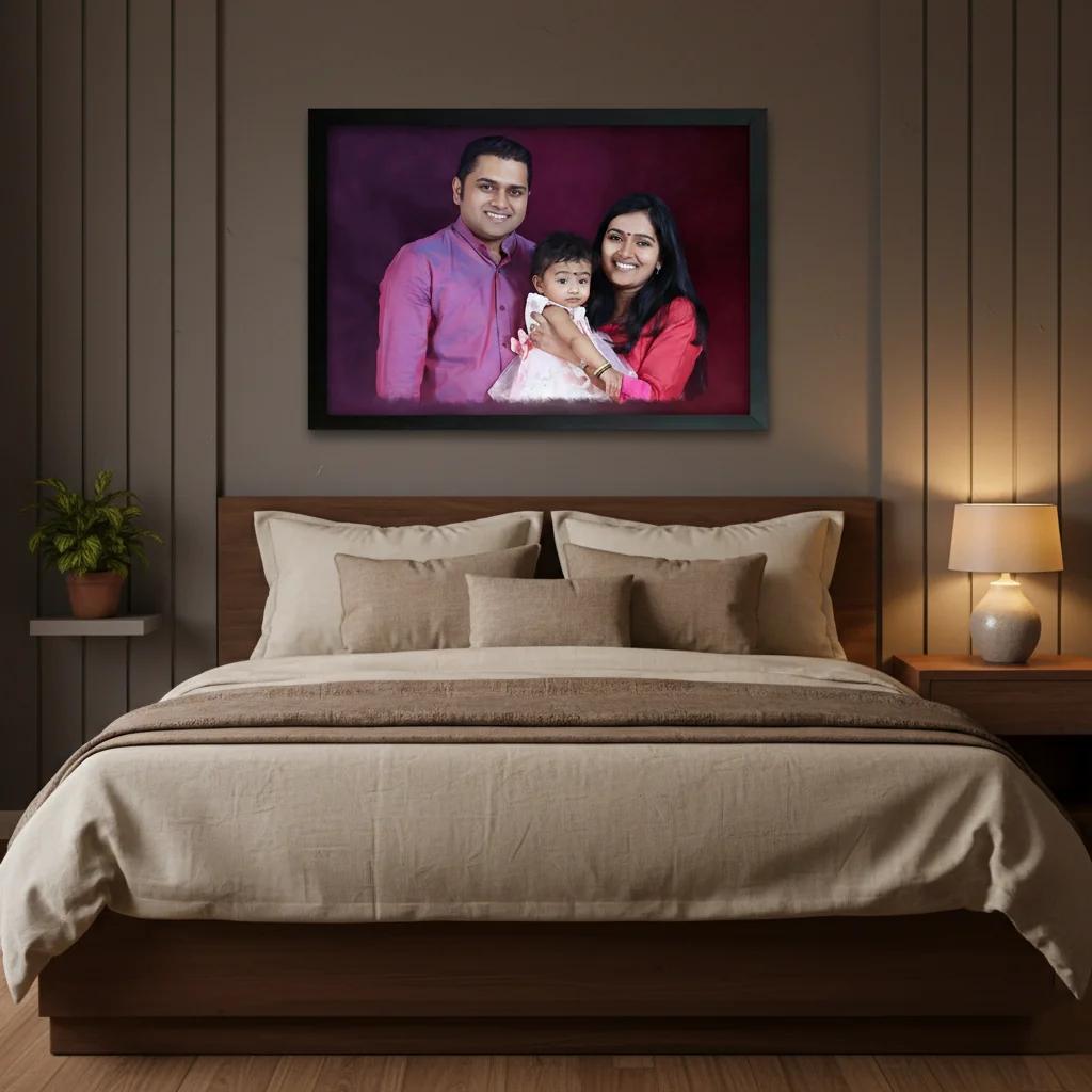 MH Decors Small Personalised LED Photo Frame for Valentine’s Day Gift for Couples