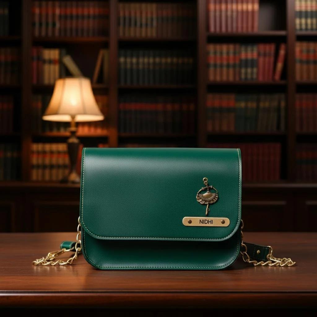 MH Decors Personalized Sling Bags with Custom Design, Name and Charm