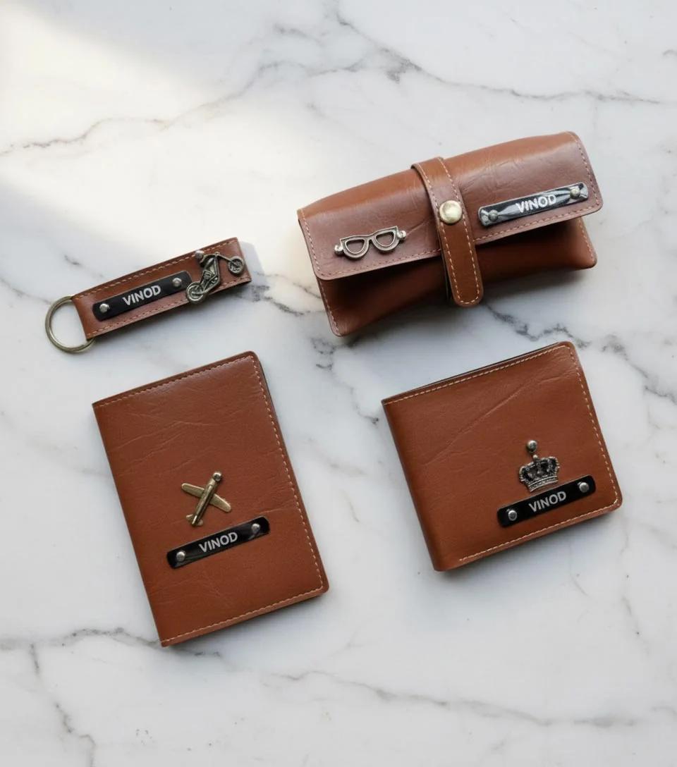 MH Decors Custom Bangkok Thailand Travel Set – Personalized Wallet, Passport Cover, and Keychain