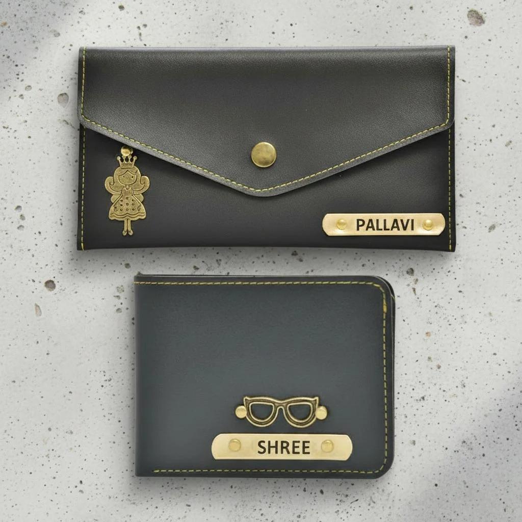 MH Decors Personalized Grey Couple Gift Set Customizable for Every Occasion