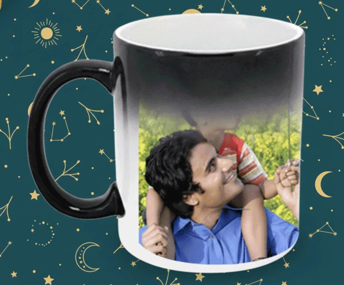 Zpics Magic Colour Changing Coffee Mug Black Interior Wrap Around Personalized