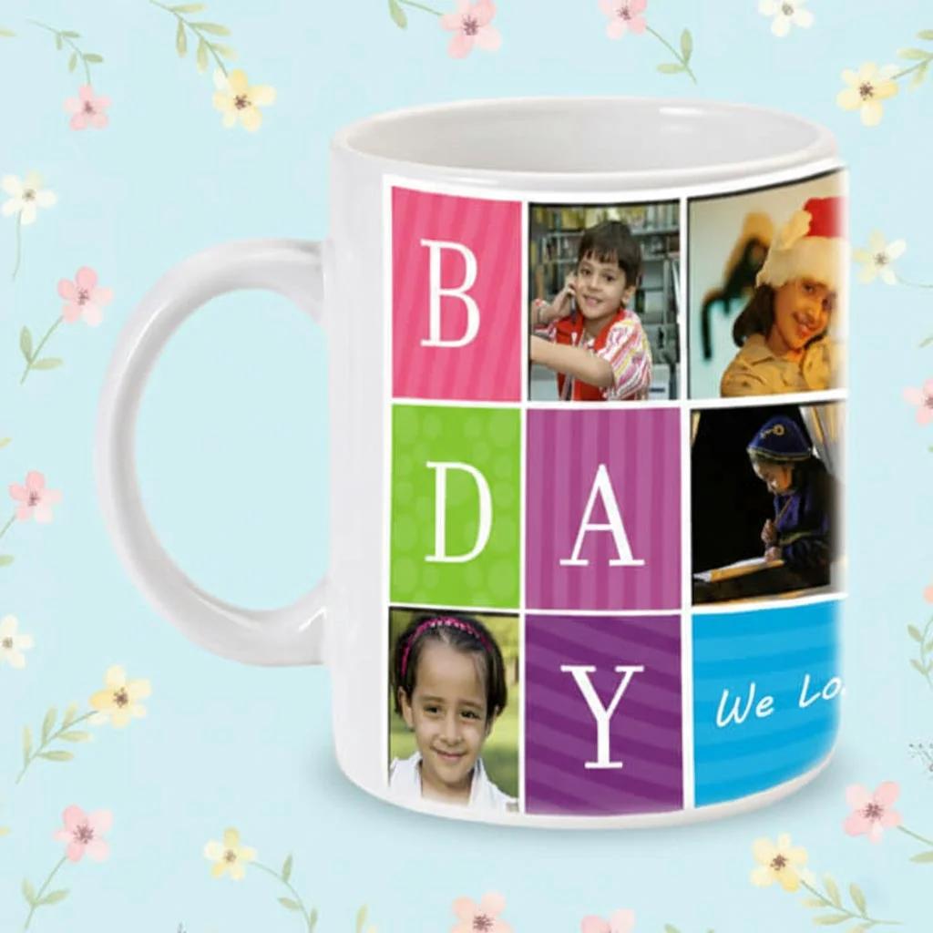 Zpics White Coffee Mug Happy Birthday Wishes Custom Printed Gift