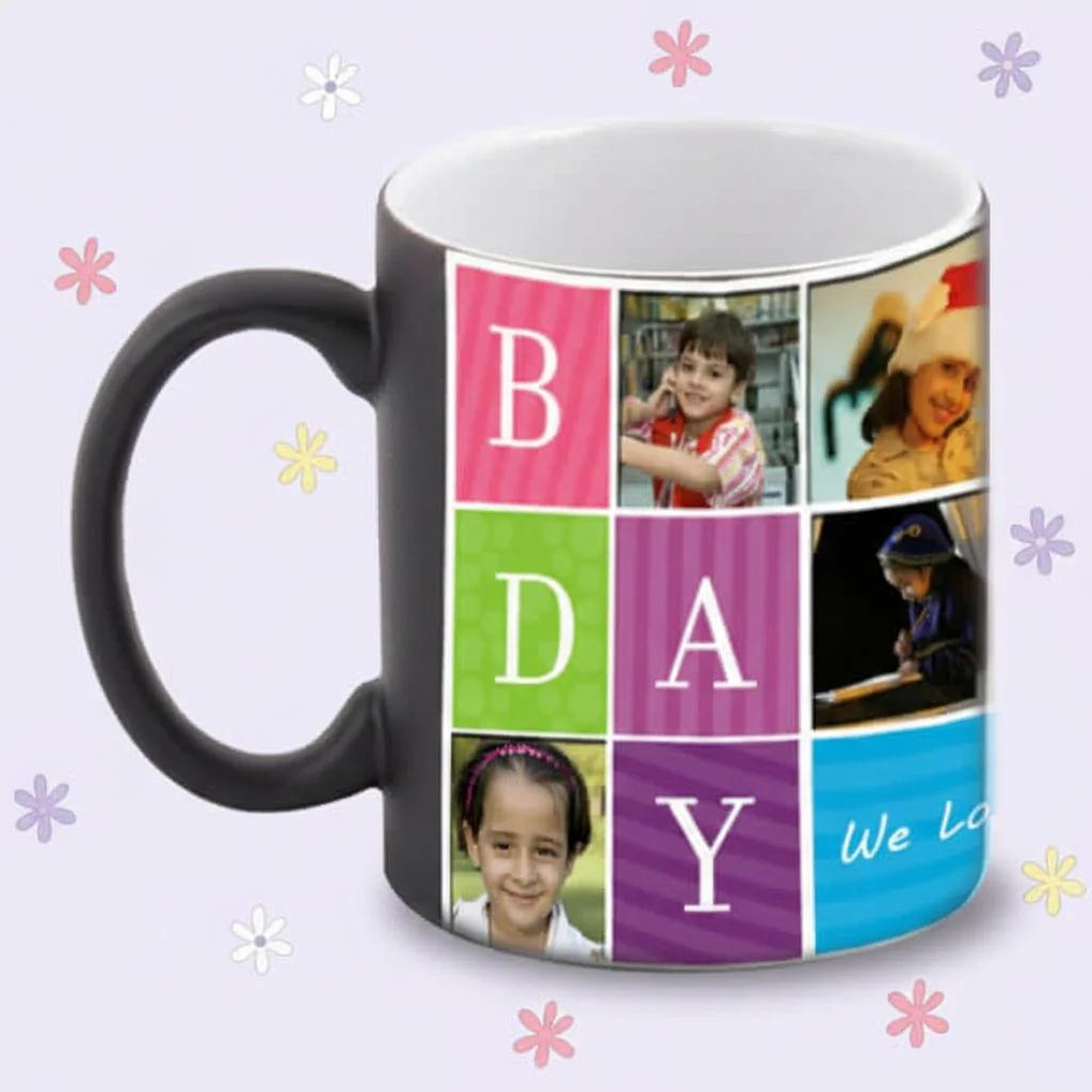 Zpics Personalized Magic Coffee Mug Birthday Heat Sensitive Colour Changing