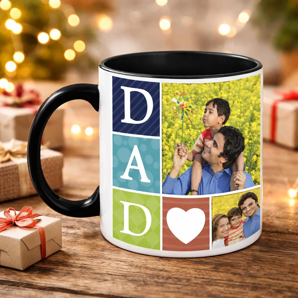 Zpics Heat Sensitive Black Inside My Dad My Superhero Birthday Coffee Mug