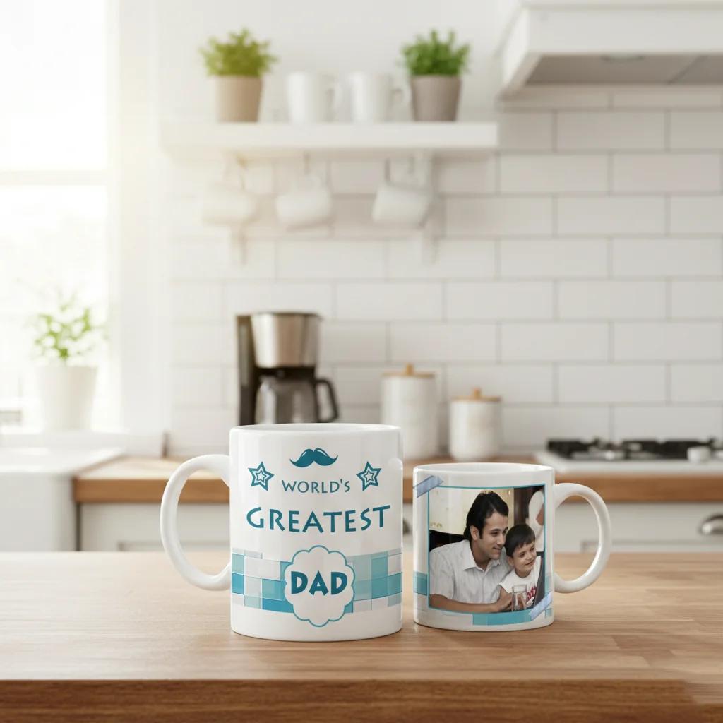 Zpics Custom Printed Worlds Greatest Dad Mug Fathers Day Present