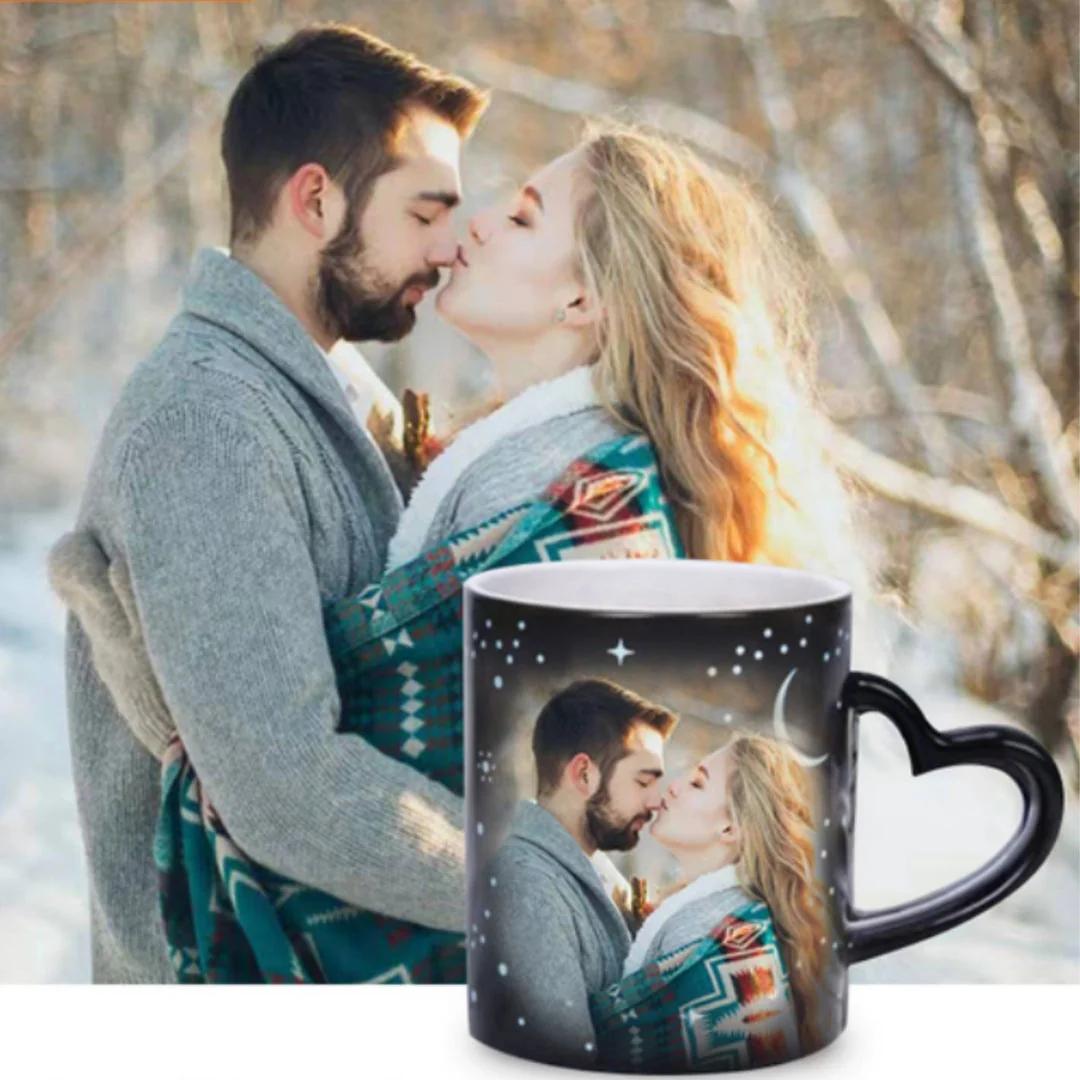 MH Decors Personalized Blue Magic Coffee Mug Custom Photo Design
