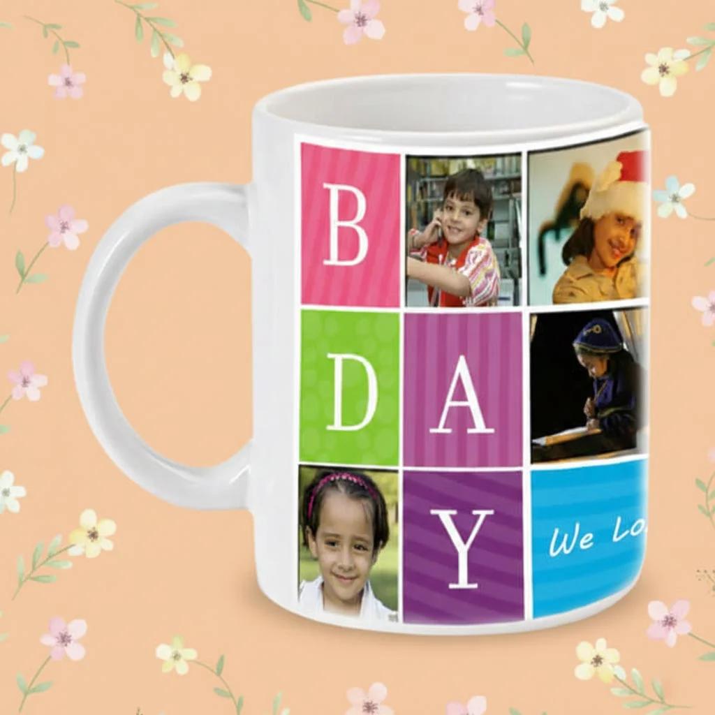 MH Decors Personalized Happy Birthday Coffee Mug White for Friends and Family