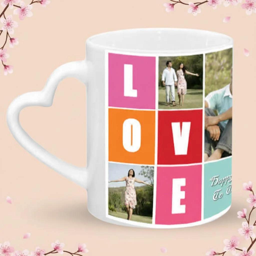 MH Decors Special Heart Shaped Love Mug Premium Coffee Cup for Mom Wife and Girlfriend