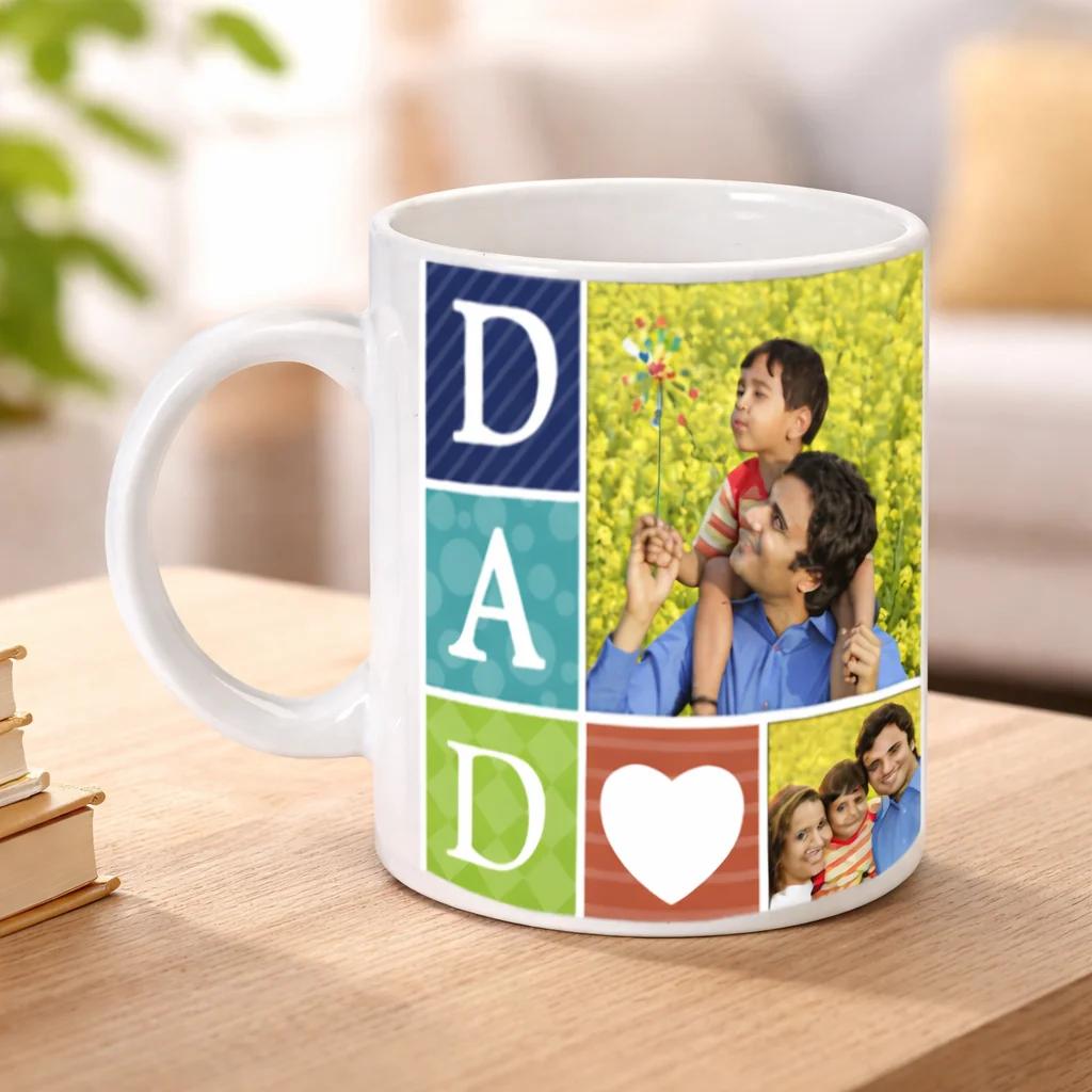 MH Decors Heat Sensitive White My Dad My Superhero Birthday Coffee Mug