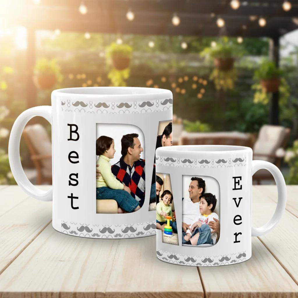 MH Decors Special Fathers Day Coffee Mug Best Dad Ever Birthday Gift