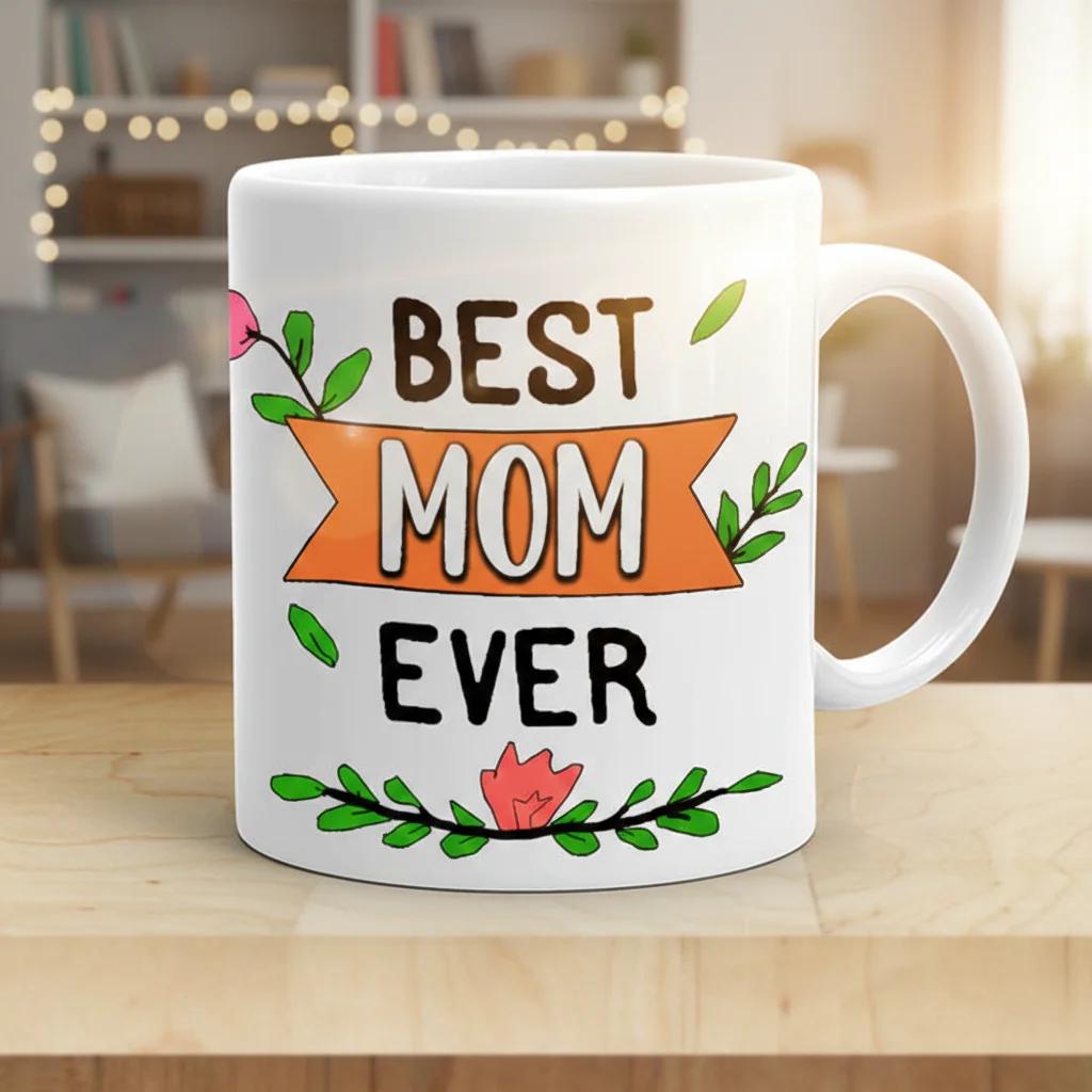 MH Decors Personalized Best Mom Ever Coffee Mug for Mother