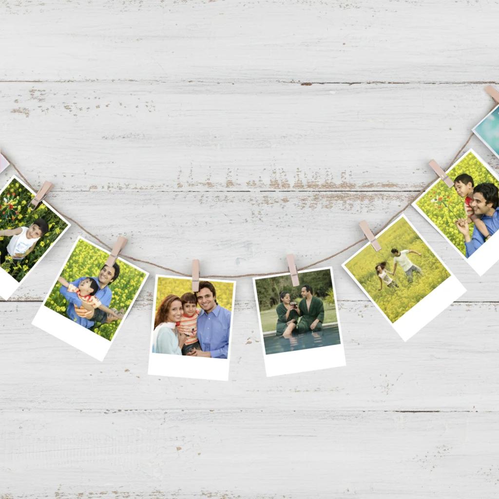Zpics Personalized Photo Prints with Rope & Clips 3.5x5.5