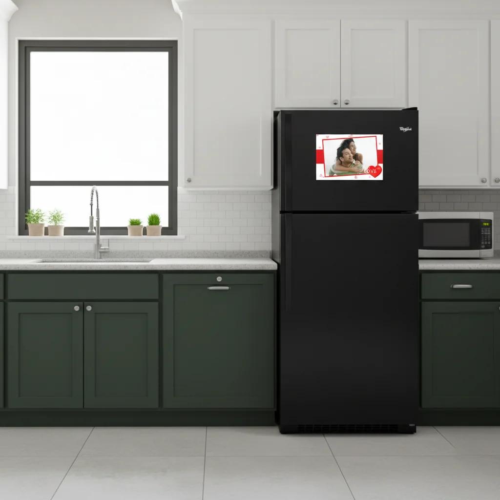 Zpics Personalized 3.5x5.5 Love Fridge Magnet for Couple's Love