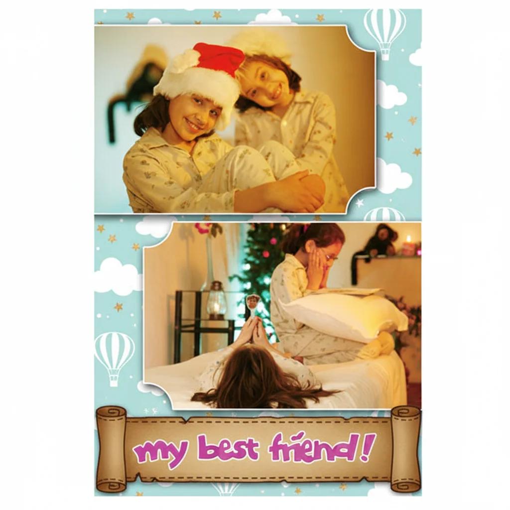 Zpics My Best Friend Personalized Photo Fridge Magnet Set of 3 3.5x5.5