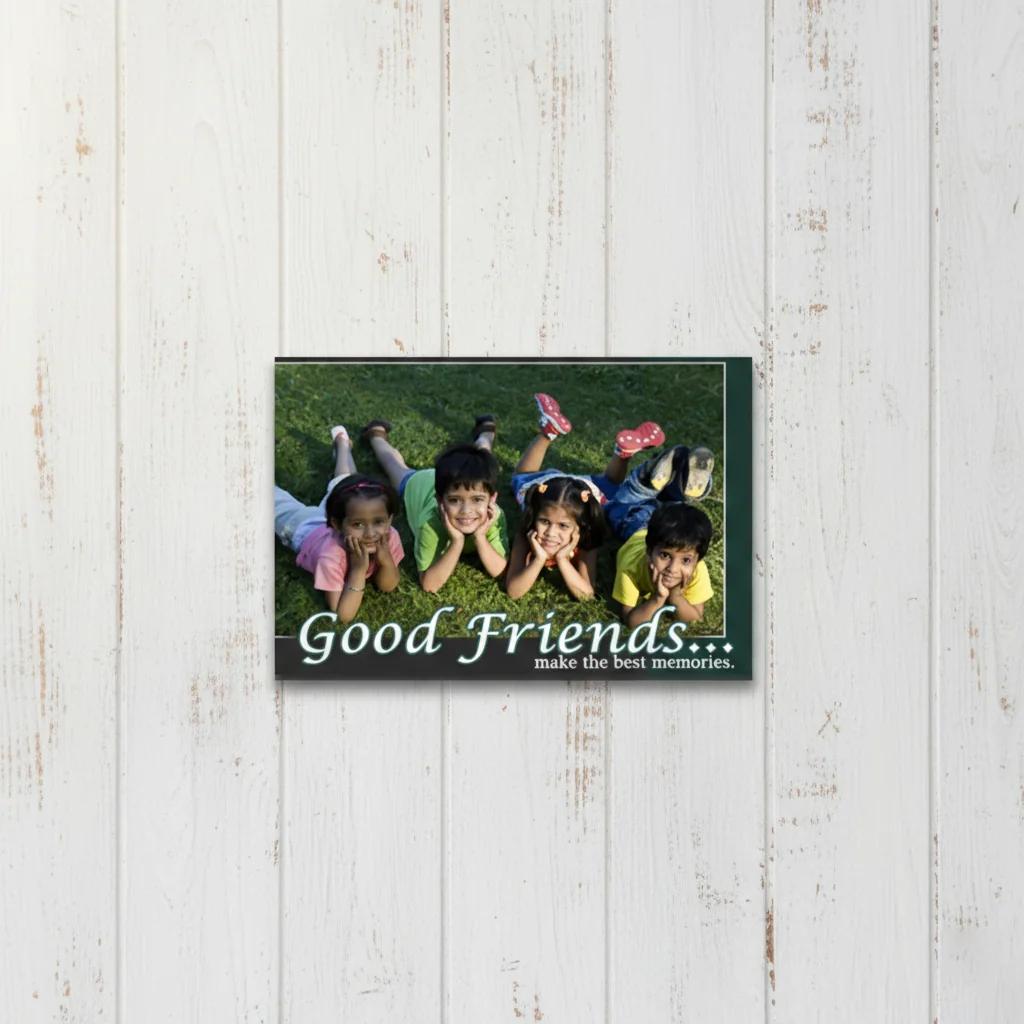 Zpics Personalized 3.5x5.5 Good Friends Fridge Magnet