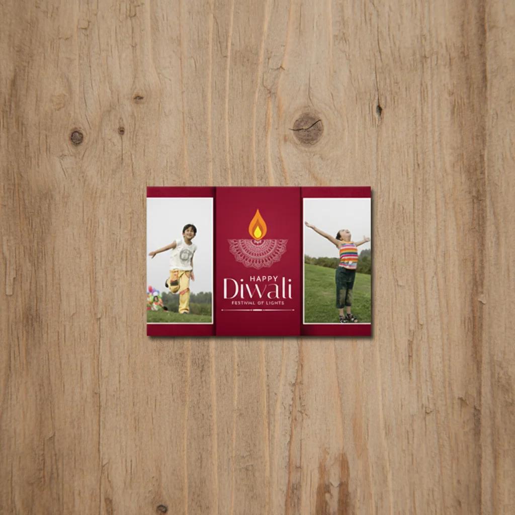 Zpics Diwali Poster Personalized Fridge Magnet 3.5x5.5