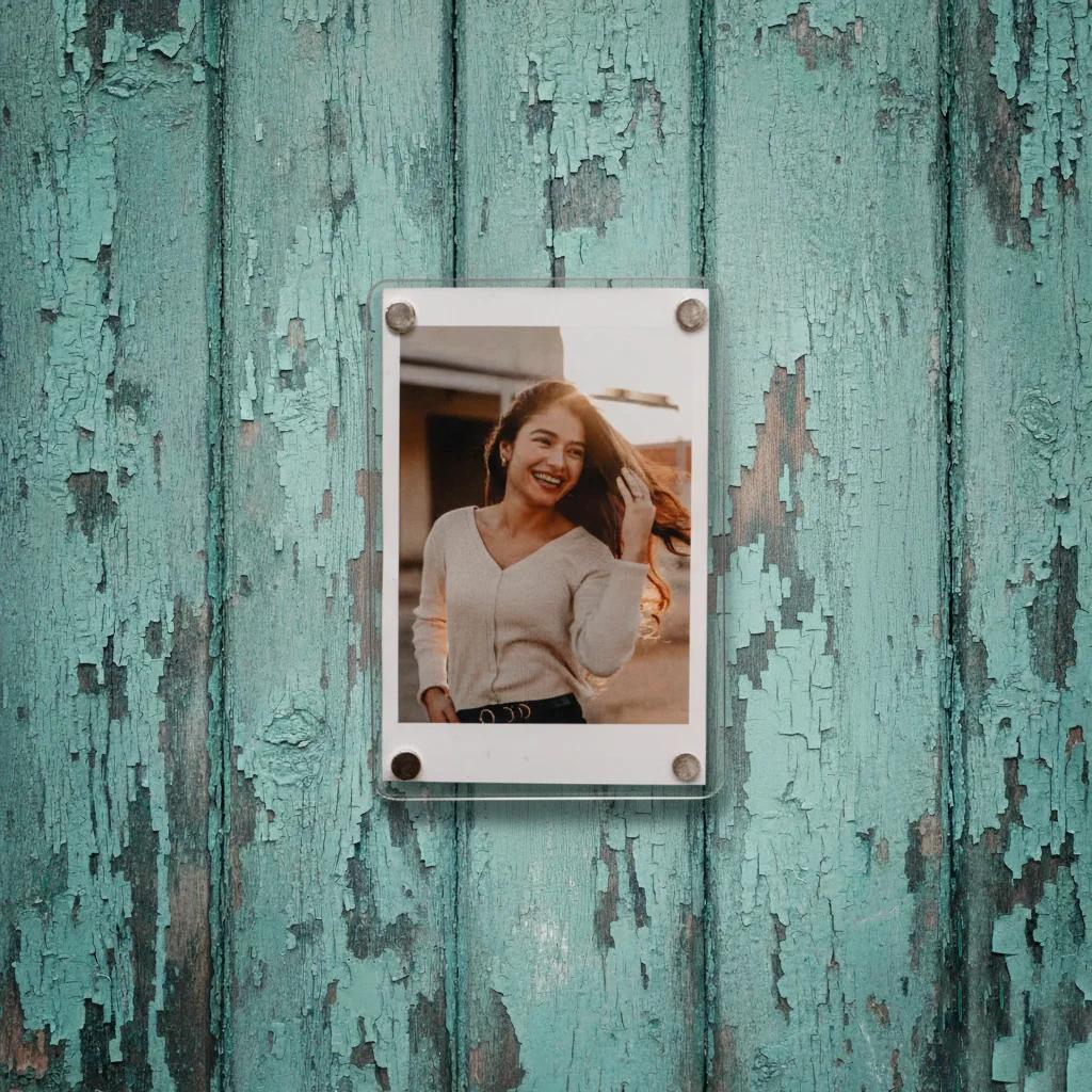 MH Decors Set of 2 Custom Polaroid Photo Frames for Fridge Magnet