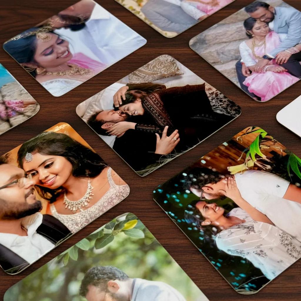 MH Decors Set of 9 Personalized Photo Fridge Magnets 2.5x2.5