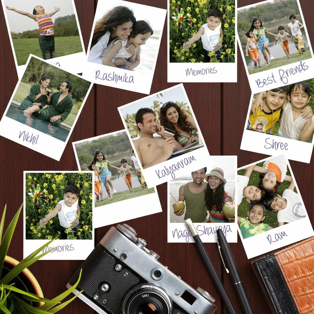 MH Decors Custom Photo Prints without Rope & Clips 2.9x3.3 inches