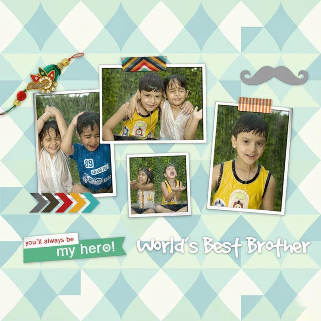 MH Decors Set of 2 Personalized World's Best Brother Fridge Magnets 3.5x5.5