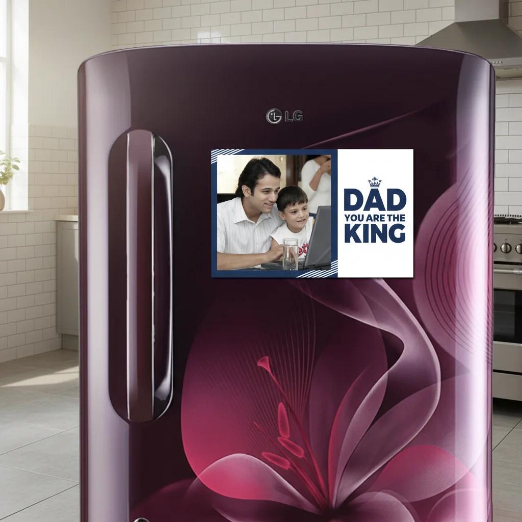 MH Decors Set of 3 Personalized Dad You Are the King Fridge Magnets 3.5x5.5