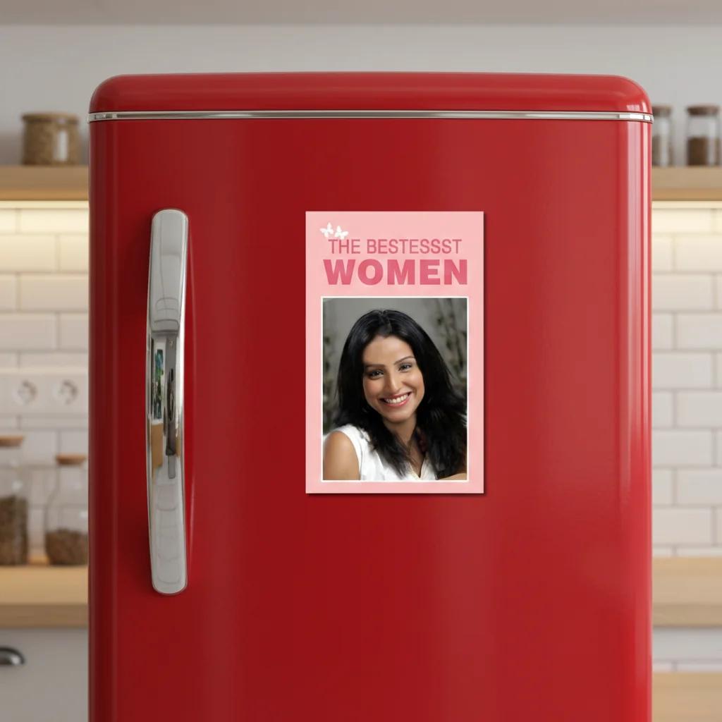 MH Decors Women's Day Special Personalized Fridge Magnet 3.5x5.5