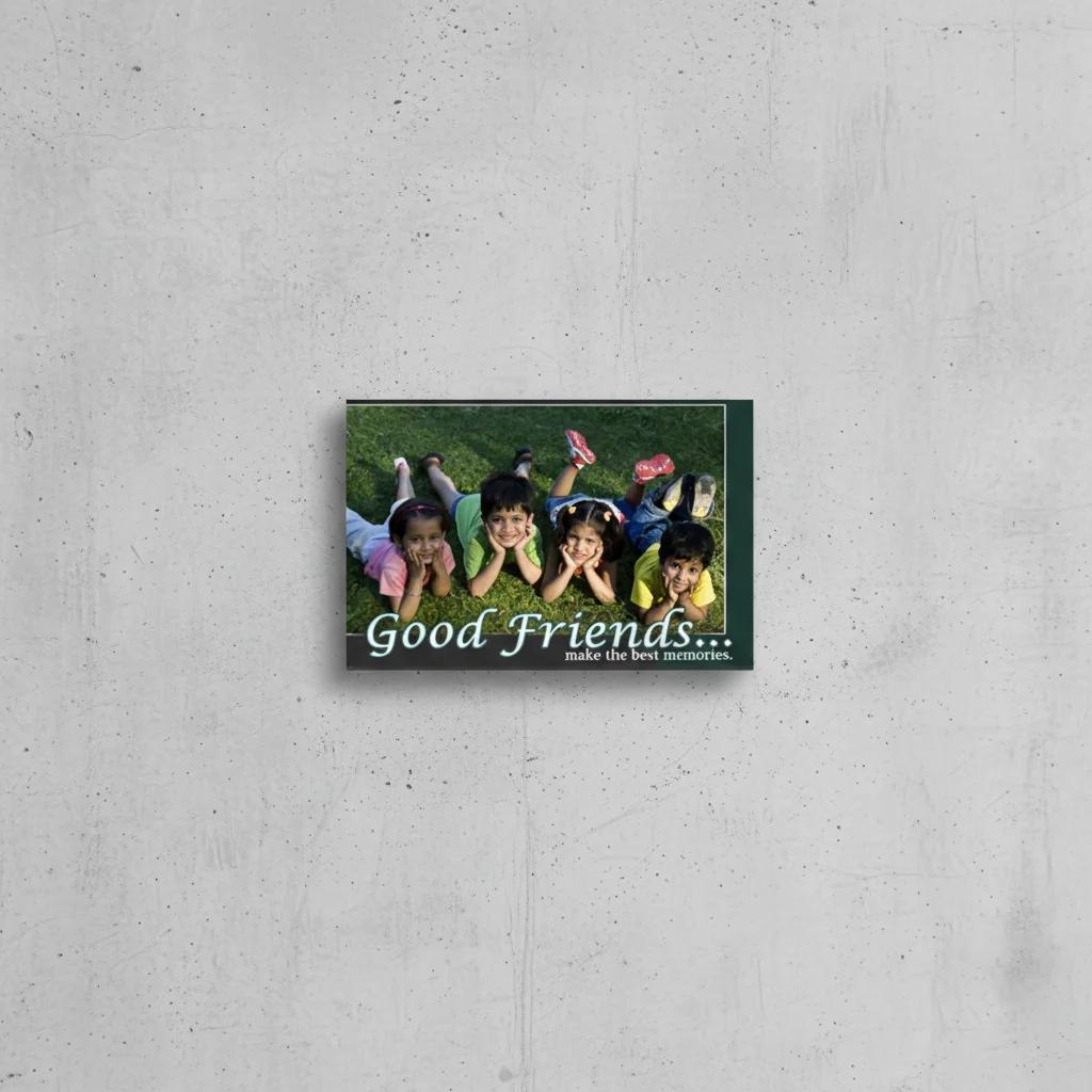 MH Decors Set of 2 Personalized Good Friends Fridge Magnets 3.5x5.5