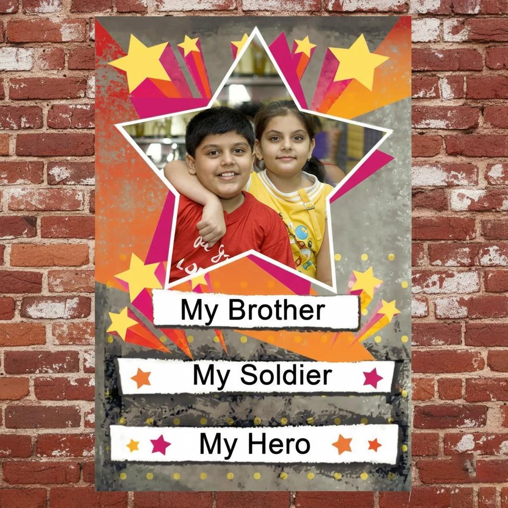 MH Decors Personalized 3.5x5.5 My Brother Fridge Magnet
