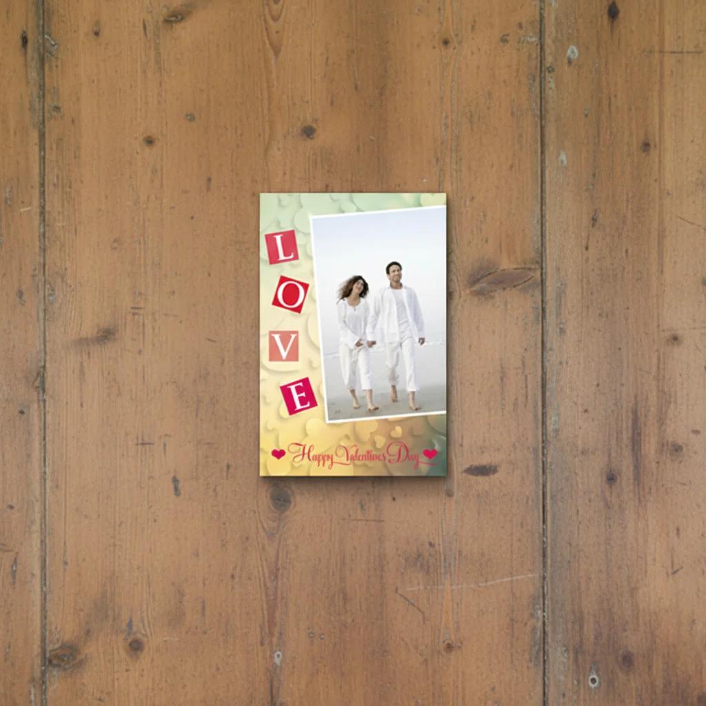 MH Decors Set of 2 Personalized Valentine's Day Fridge Magnets 3.5x5.5